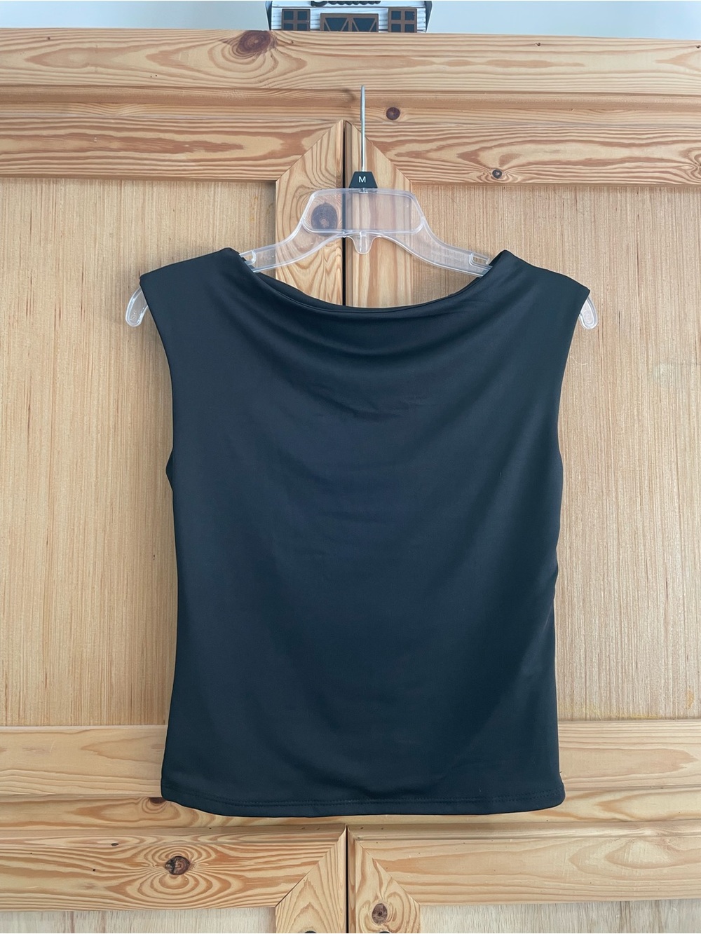 Live in the moment black classy closet staple versatile timeless shirt top